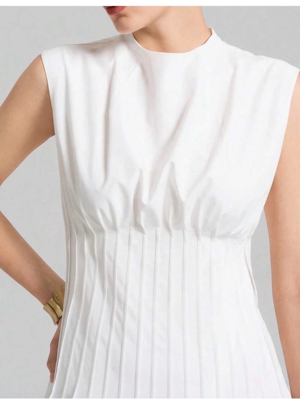 NWT 🔥 Sleeveless Ruched Waist Maxi Dress - Picture 5 of 7